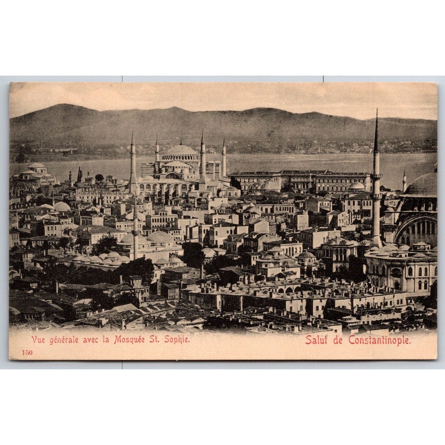 French Postcard General View w/ St. Sophie Mosque c1901-1907 NP VGC
