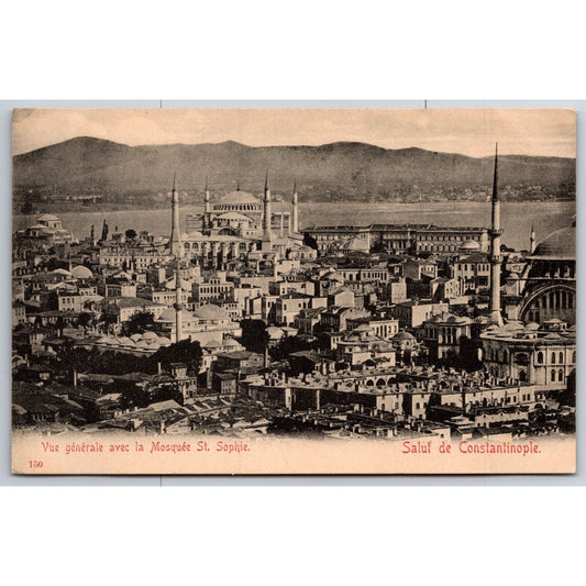 French Postcard General View w/ St. Sophie Mosque c1901-1907 NP VGC