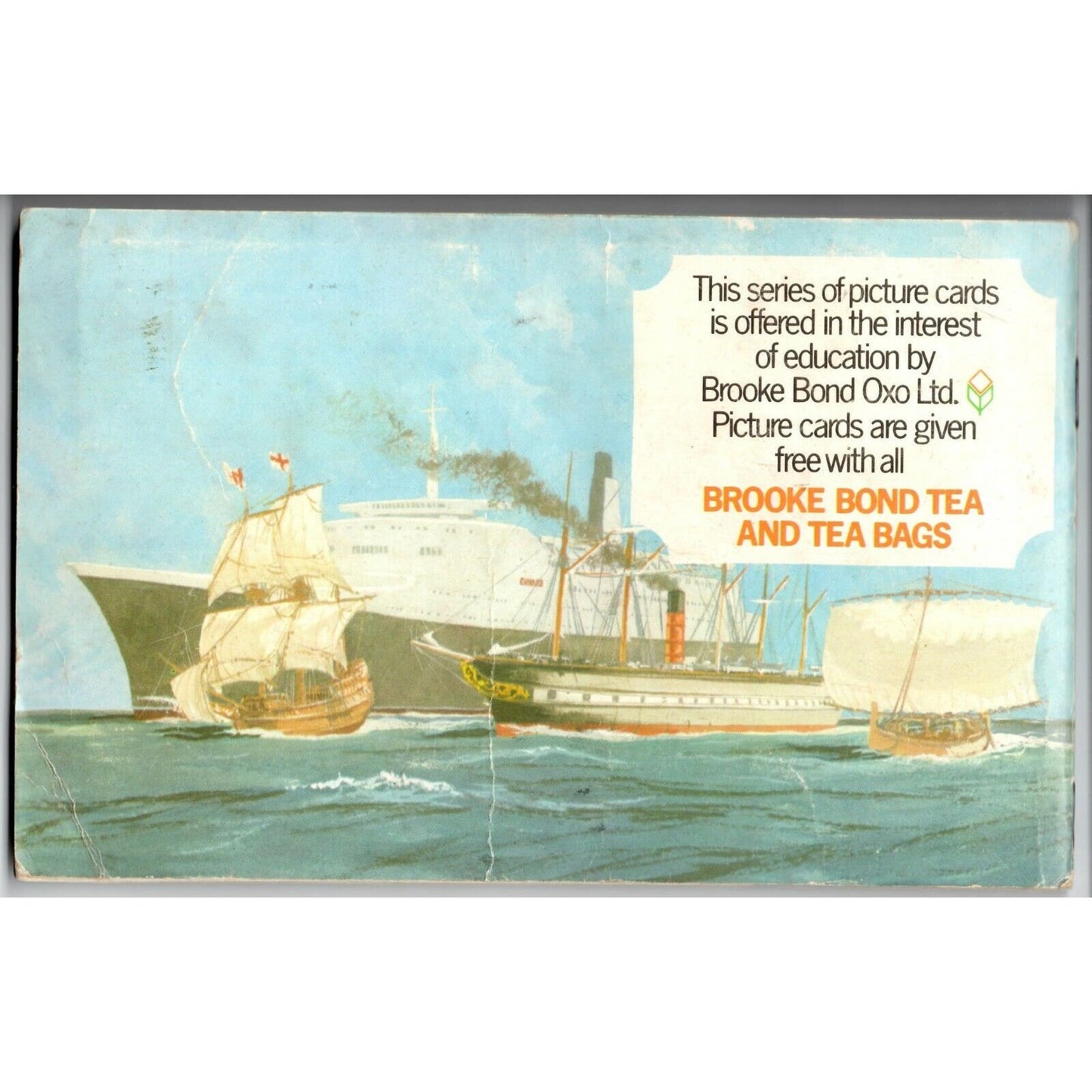 c1969 Brooke Bond Tea "The Saga of Ships" Picture Cards - Complete Coll. 16 pgs.