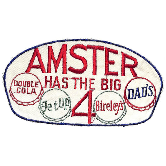 Amster Beverage Co. Cleveland Embroidered Soda Patch c1950's VGC Very Scarce