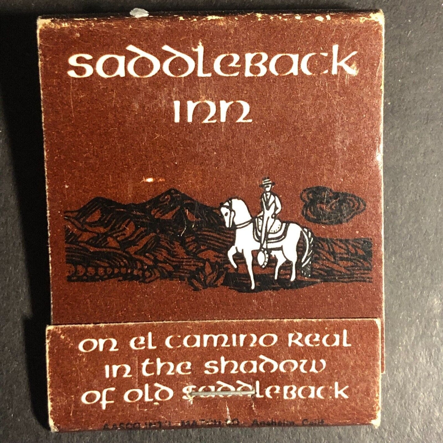 Saddleback Inn Santa Ana - Norwalk CA Full Matchbook c1975-85