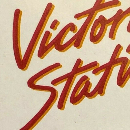 c1970's-80's Wooden Matchbox Matchbook - Victoria Station Restaurant
