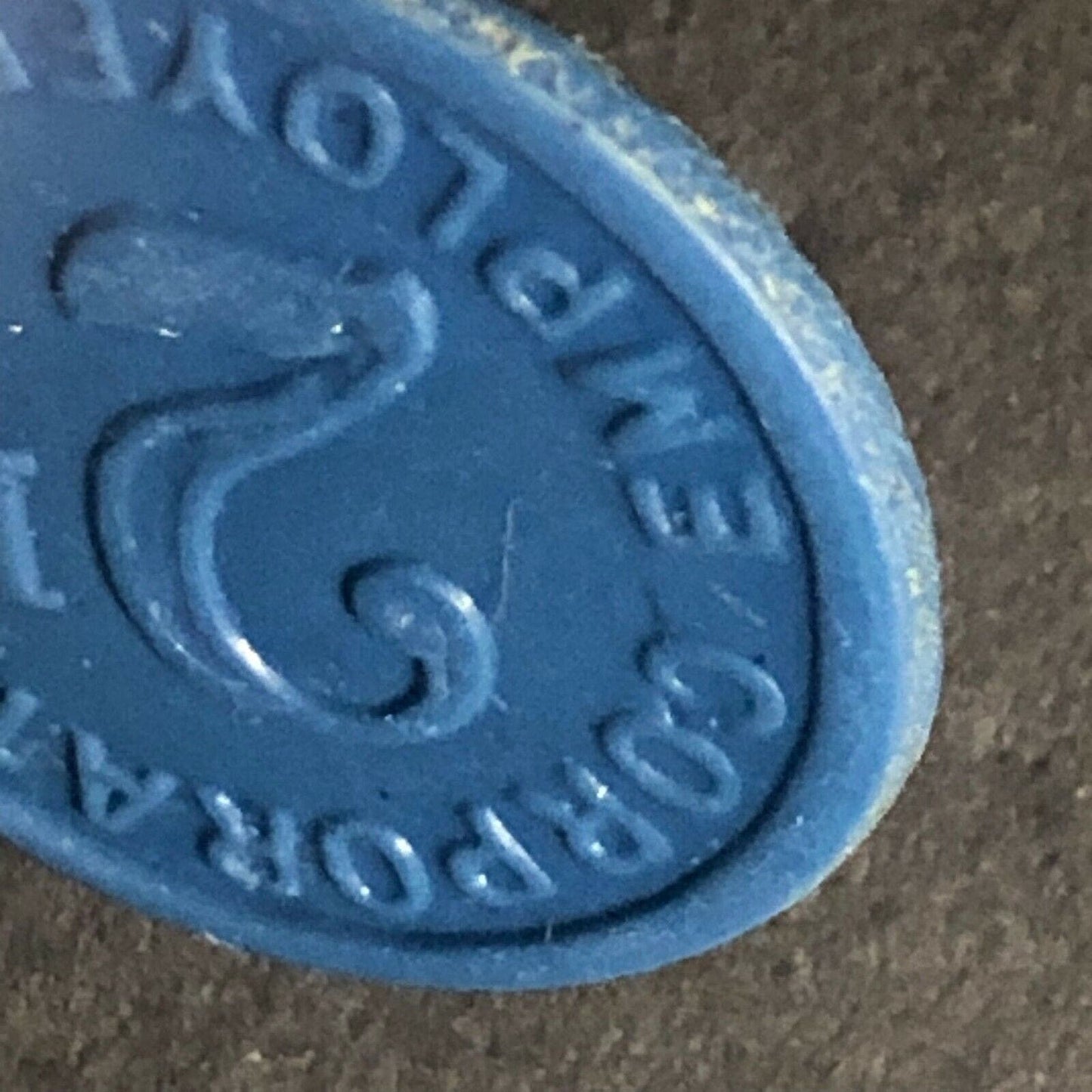 Barrow-In-Furness "Employee Only" England Plastic Token Blue? 2D 23mm c50's-60's