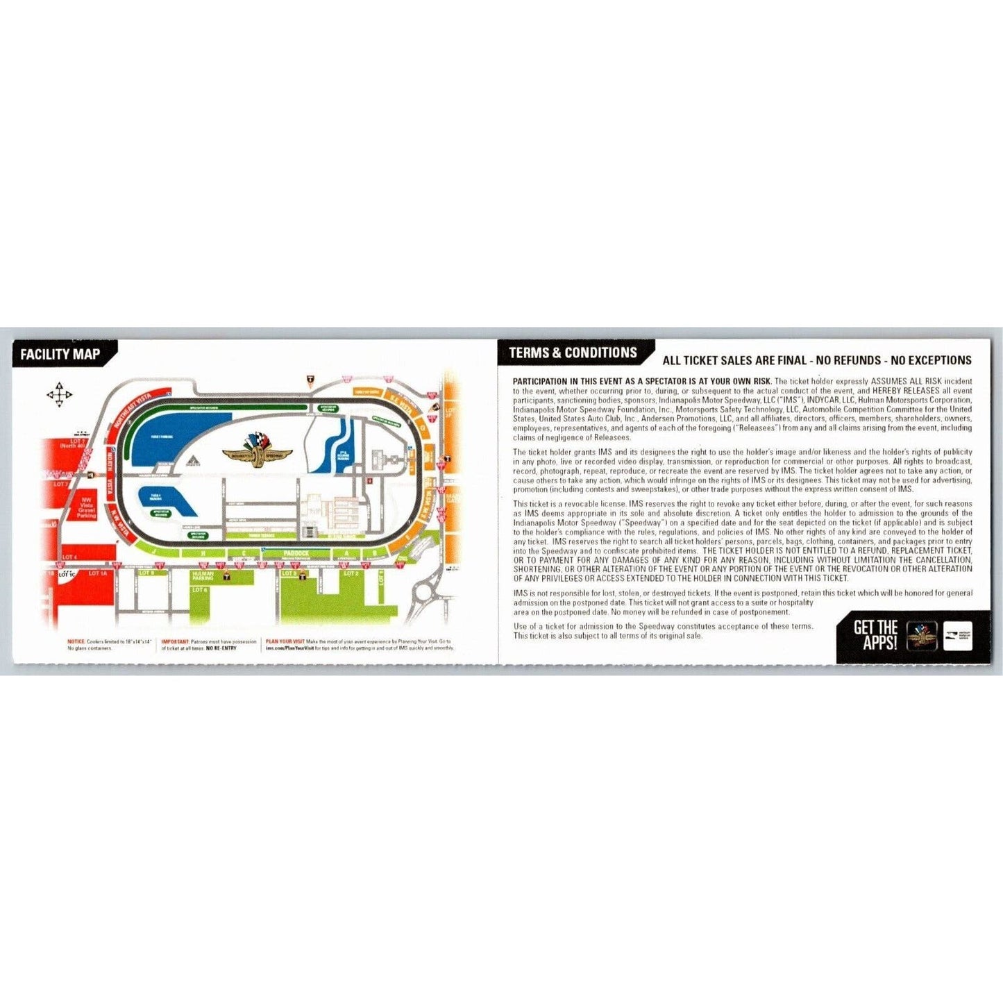 2017 Indy 500 Pagoda Two - Armed Forces Pole Day Ticket Indianapolis IMS #036
