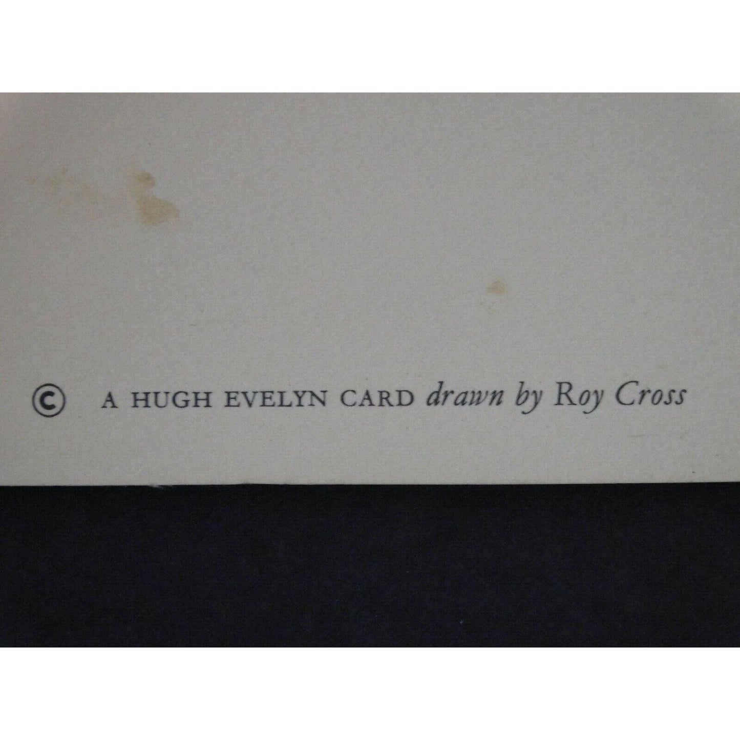 Hugh Evelyn "Best Wishes" Card Drawn by Roy Cross - 1917 Sopwith Camel - c1962?