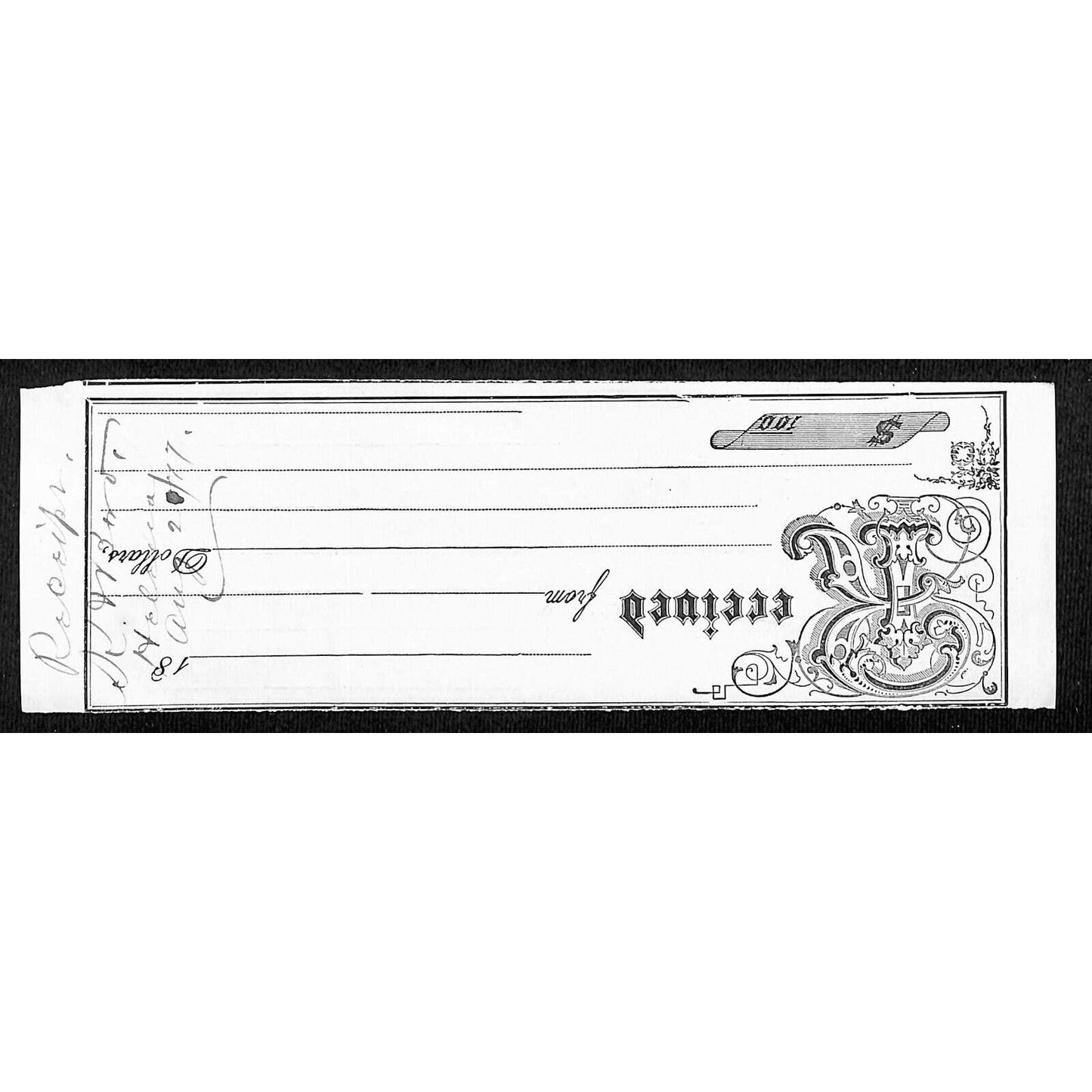 Helena Montana 1877 $100 Richard Lockey Receipt / Billhead
