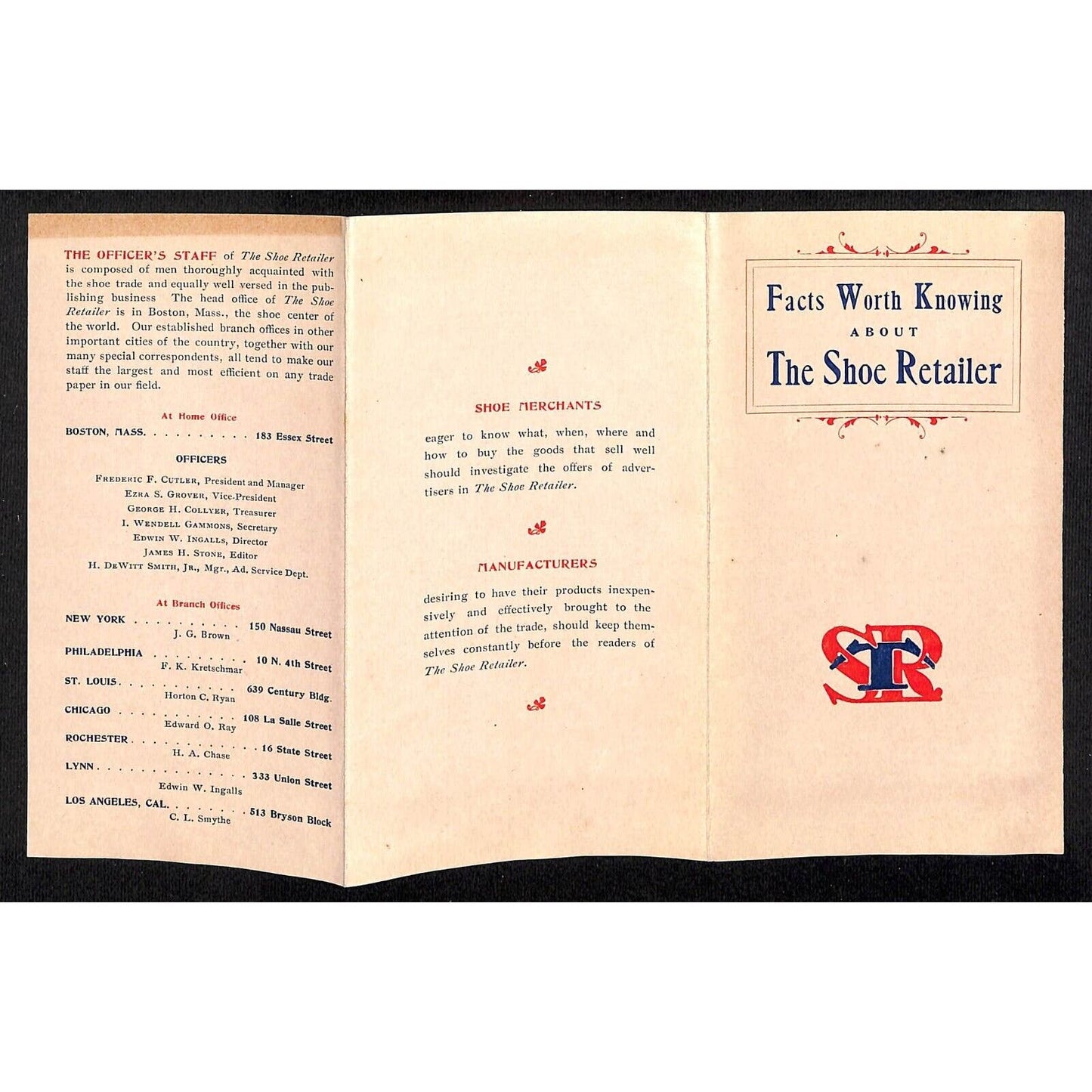 Newburgh ME Amos W. Knowlton* 1907 Boston "The Shoe Retailer" Group of Ephemera