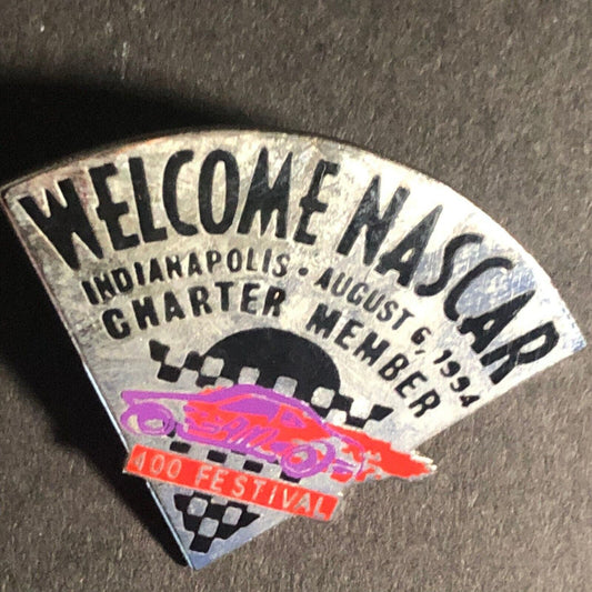1994 "Welcome NASCAR 400 Festival" Indianapolis Lapel Hat Pin IMS Scarce