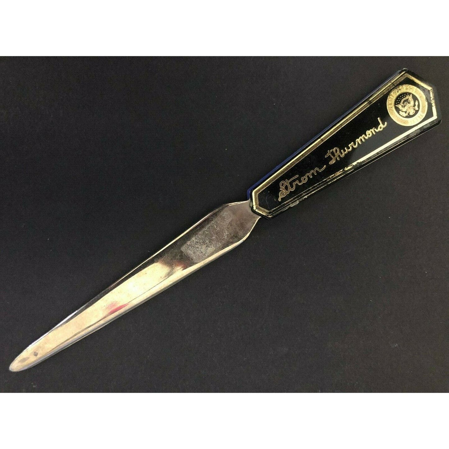 c1970's-80's 7 1/4" GE / Reed Comm. / Storm Thurmond Advertising Letter Opener