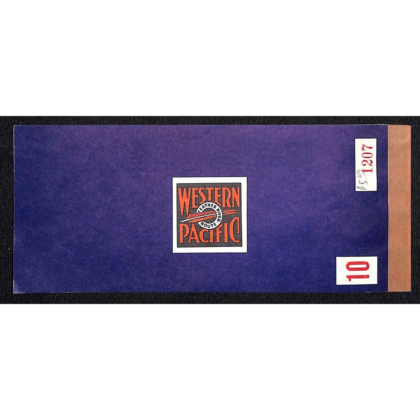 c1949-50's Western Pacific Vista-Dome Railroad Ticket Folio / Booklet Cover VGC