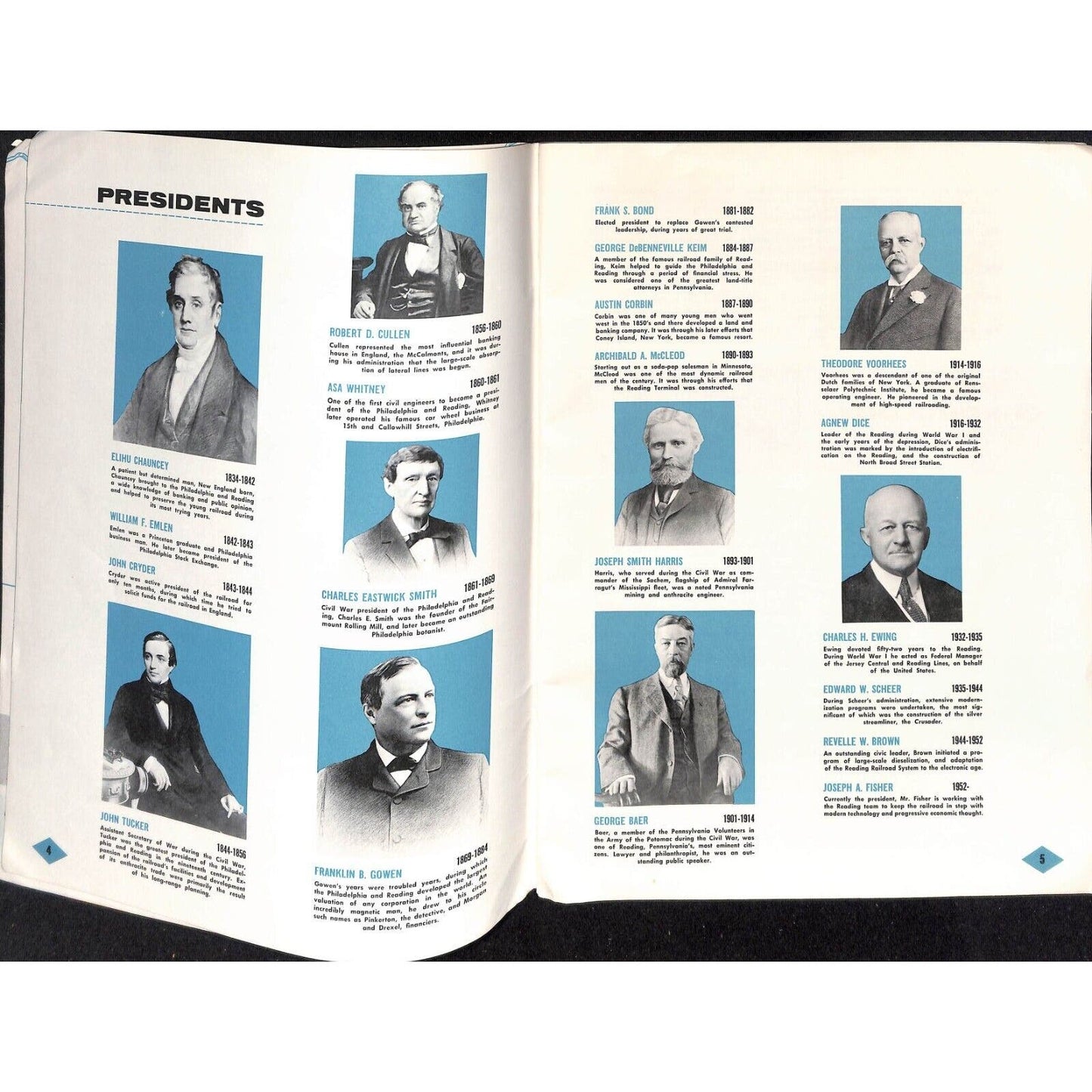 1958 "The Reading" Burlington Route Railroad Evolution / History SC Book 60pp VG