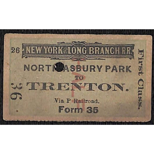 New York & Long Branch Railroad 1897 North Asbury Park to Trenton #36