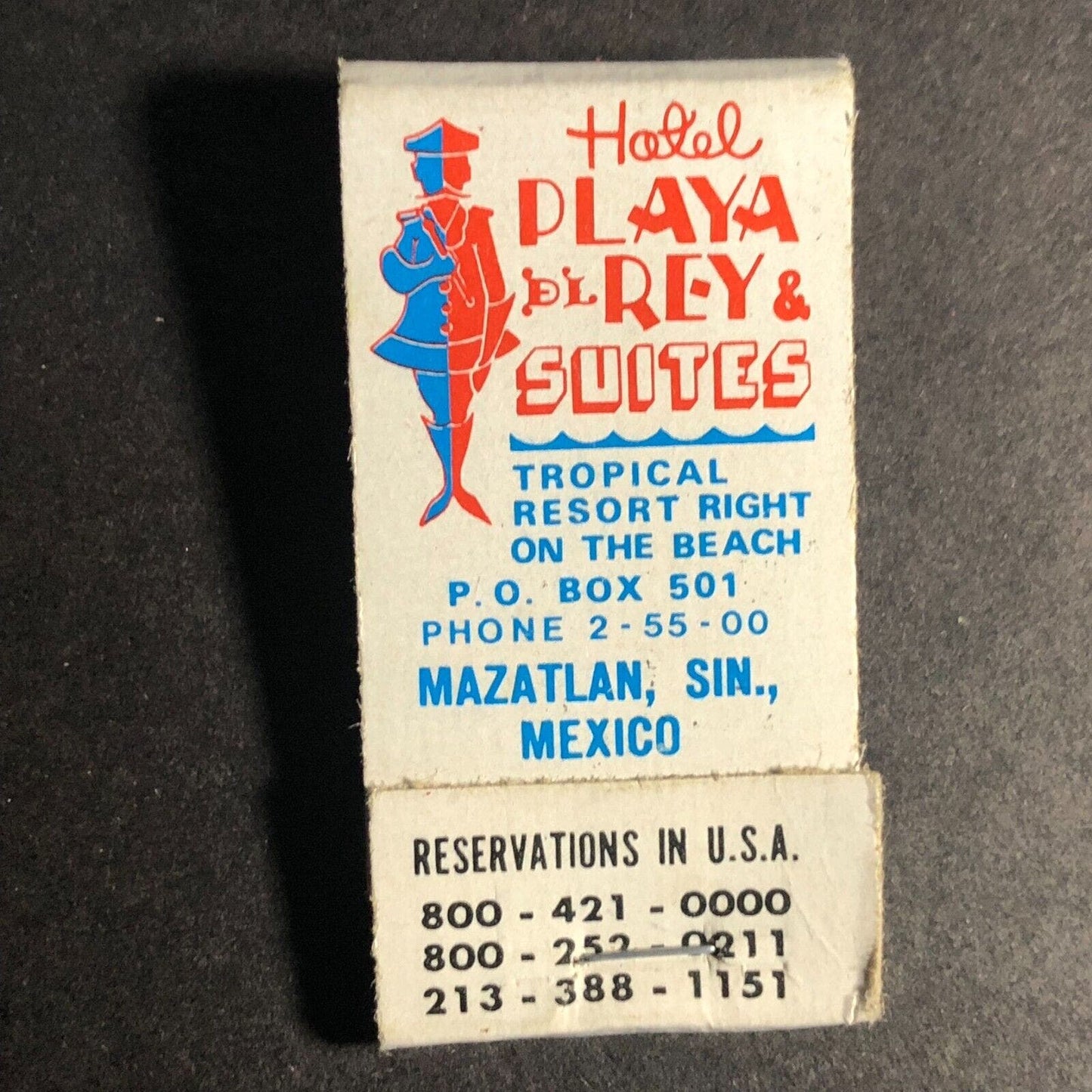 Hotel Playa El Rey & Suites Mazatlan, Mexico Full Matchbook c1973-80 VGC