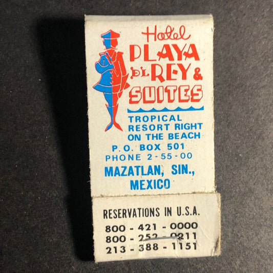 Hotel Playa El Rey & Suites Mazatlan, Mexico Full Matchbook c1973-80 VGC