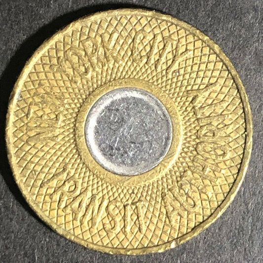 c1988 New York City Transit Authority G/F One Fare Bimetallic Token 22mm (1843)