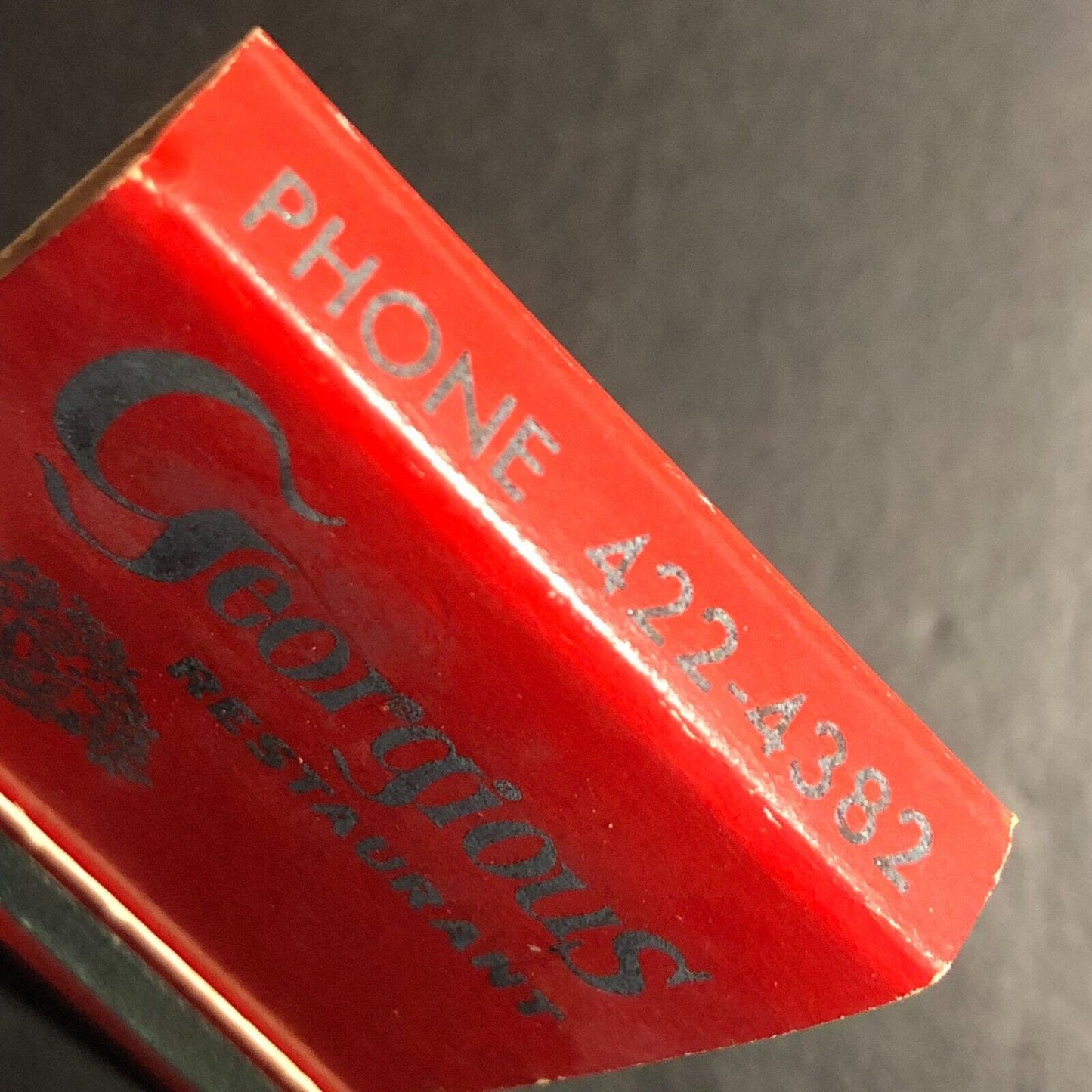 Georgious Restaurant Burbank, IL Full Matchbook c1960's-73 Scarce VGC