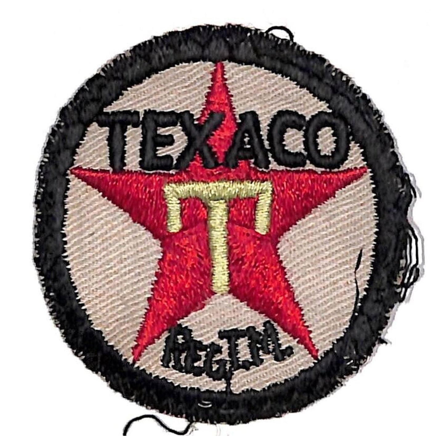 Texaco Gasoline Vintage Machine Embr. Patch 2 1/4" dia. c1930-36