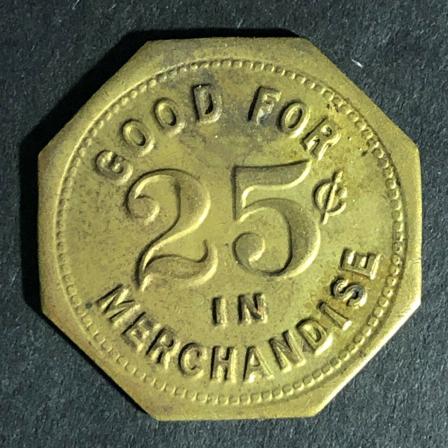 (John Doerr Lumber Wilmette, IL ?) "J.D." Token- G/F 25c In Merch. 25mm