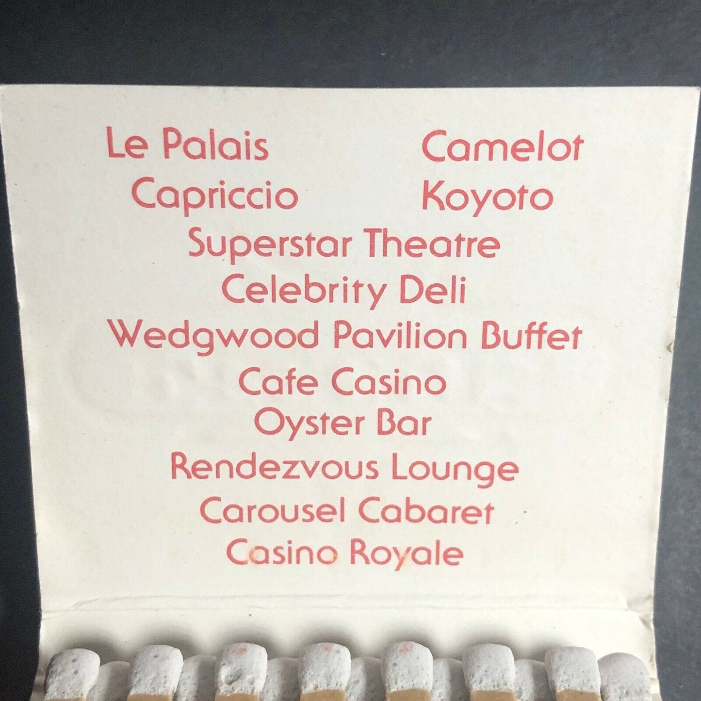 70's-80's Full Matchbook "Resorts International Casino Hotel" Atlantic City, NJ