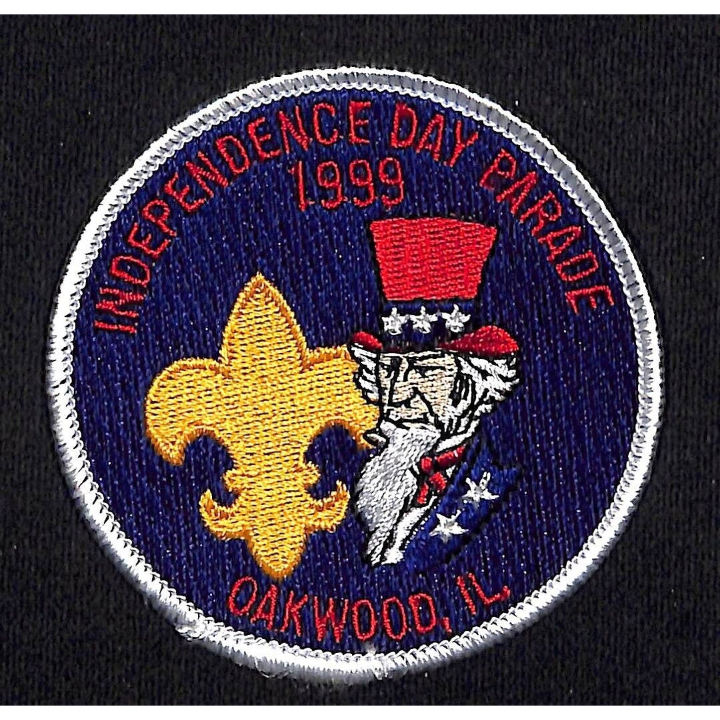 BSA Patch Independence Day Parade 1999 Oakwood, IL Uncle Sam VGC Scarce