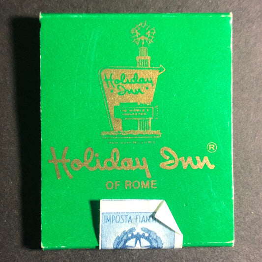 Holiday Inn of Rome Italy Matchbook c1960's-70's w/ Paper Seal c1976-80's Scarce