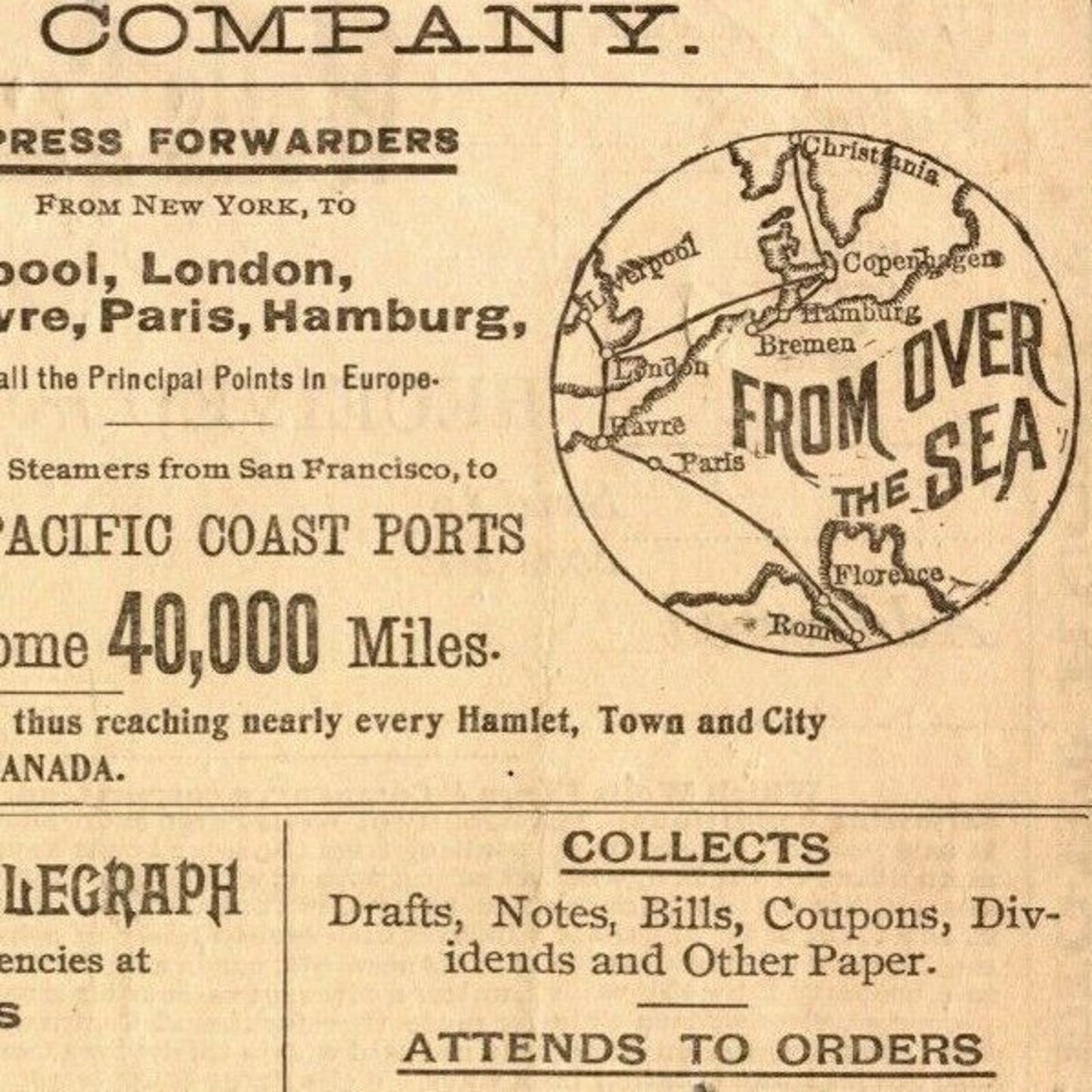 1902 Wells Fargo & Company Express San Jose, CA Freight Receipt