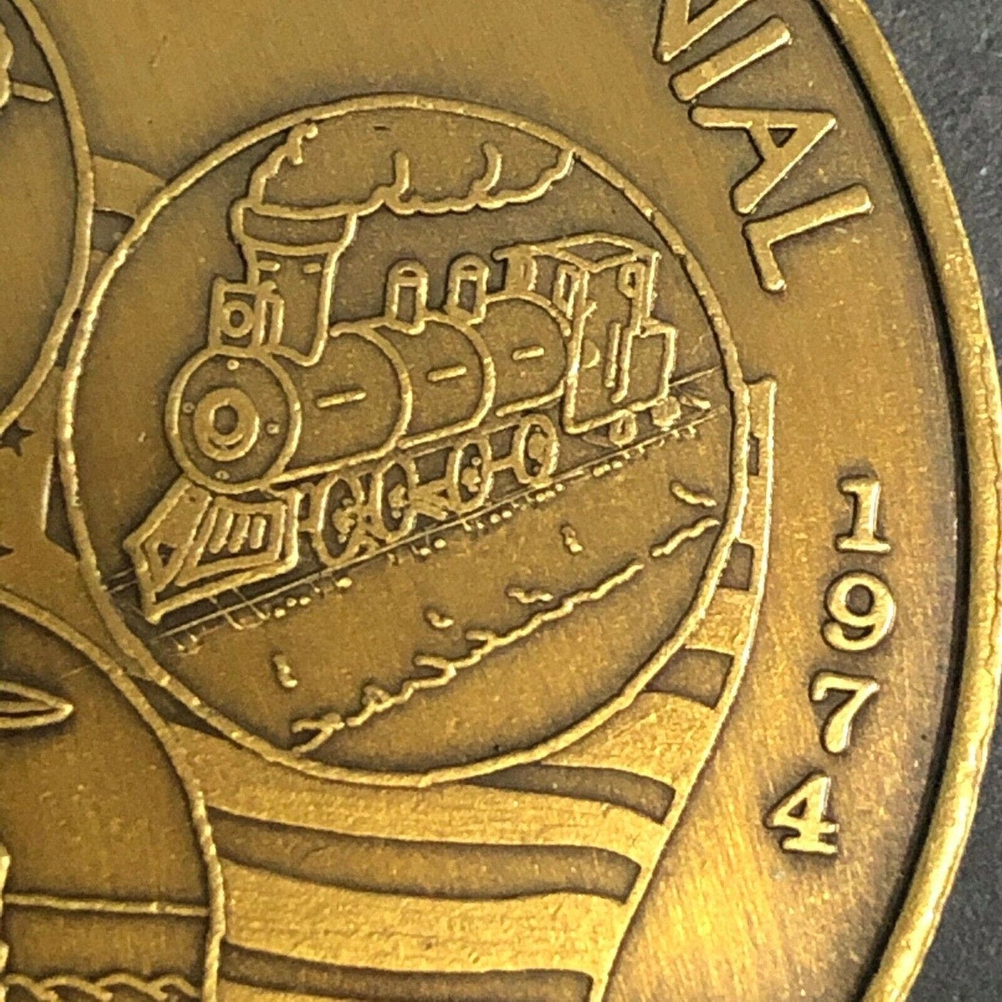 1974 40mm .8oz Bronze Colored Creighton Nebraska Centennial Medallion