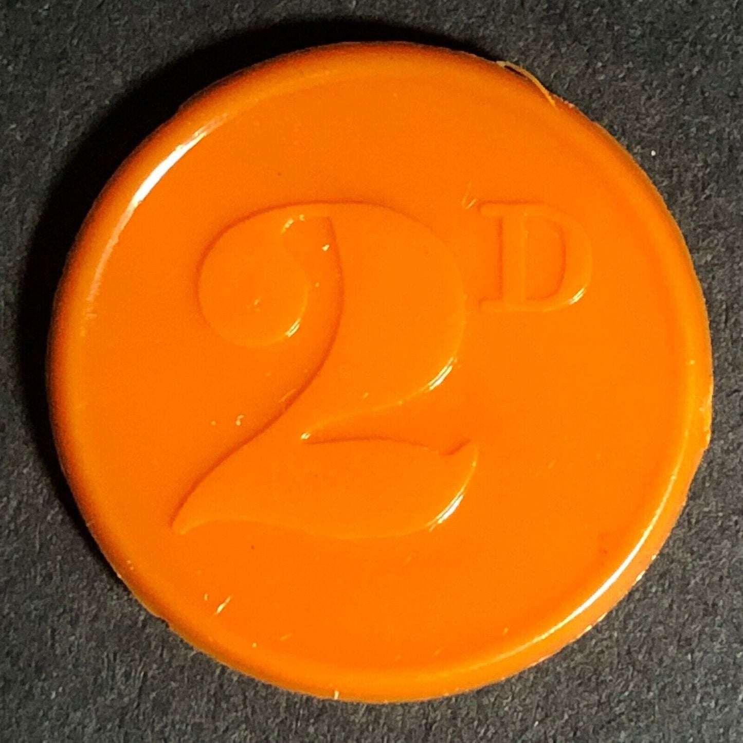 Birmingham City Transport England Plastic Token Peach Orange? 2D 22mm c50's-60's