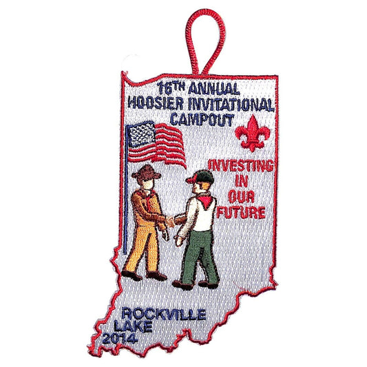 BSA Patch 16th Annual Hoosier Invitational Campout Rockville Lake 2014 Red