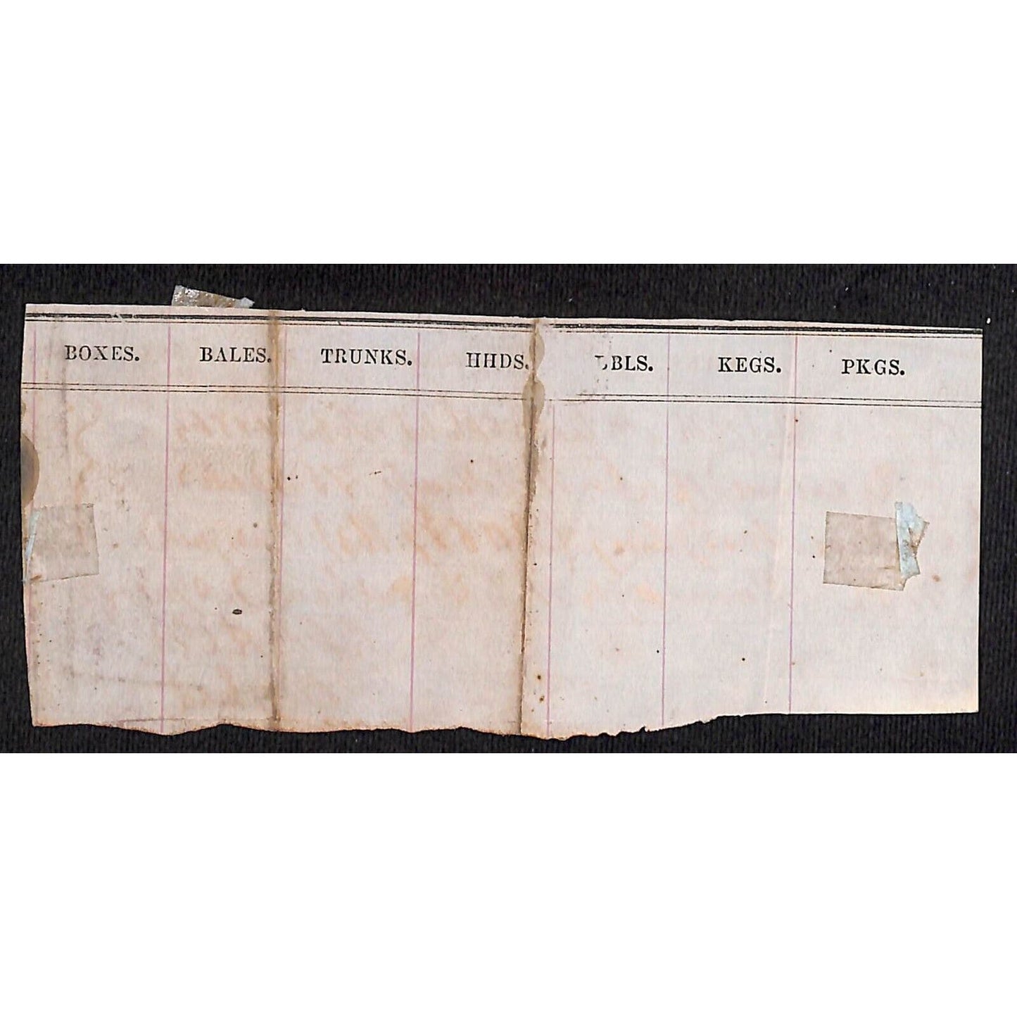 1865 Receipt for Railroad Cotton Freight / Shipment