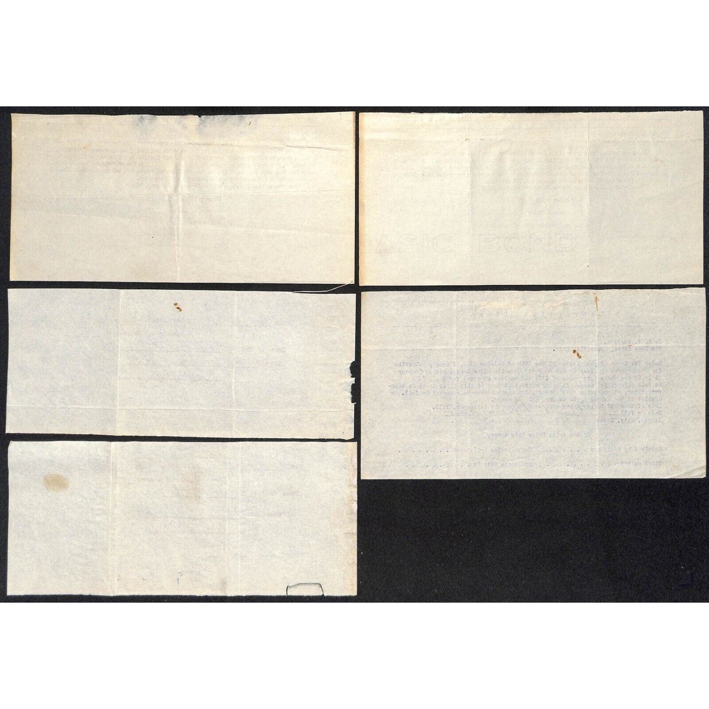 Leadville, CO 1919 Mining Stock Order Forms & Receipts - Group of 5