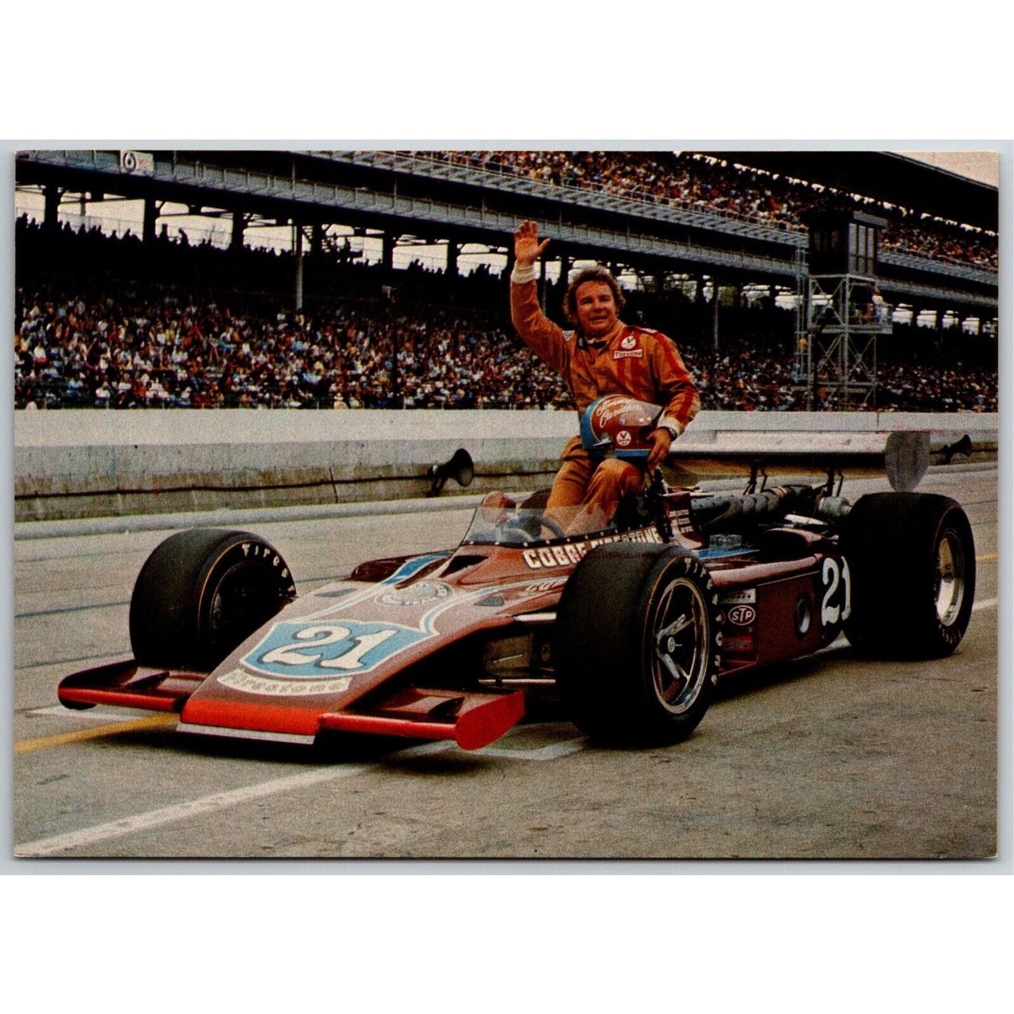 Vintage Oversized Indy 500 Postcard c1986 "Jimmy Caruthers" 5" x 7"