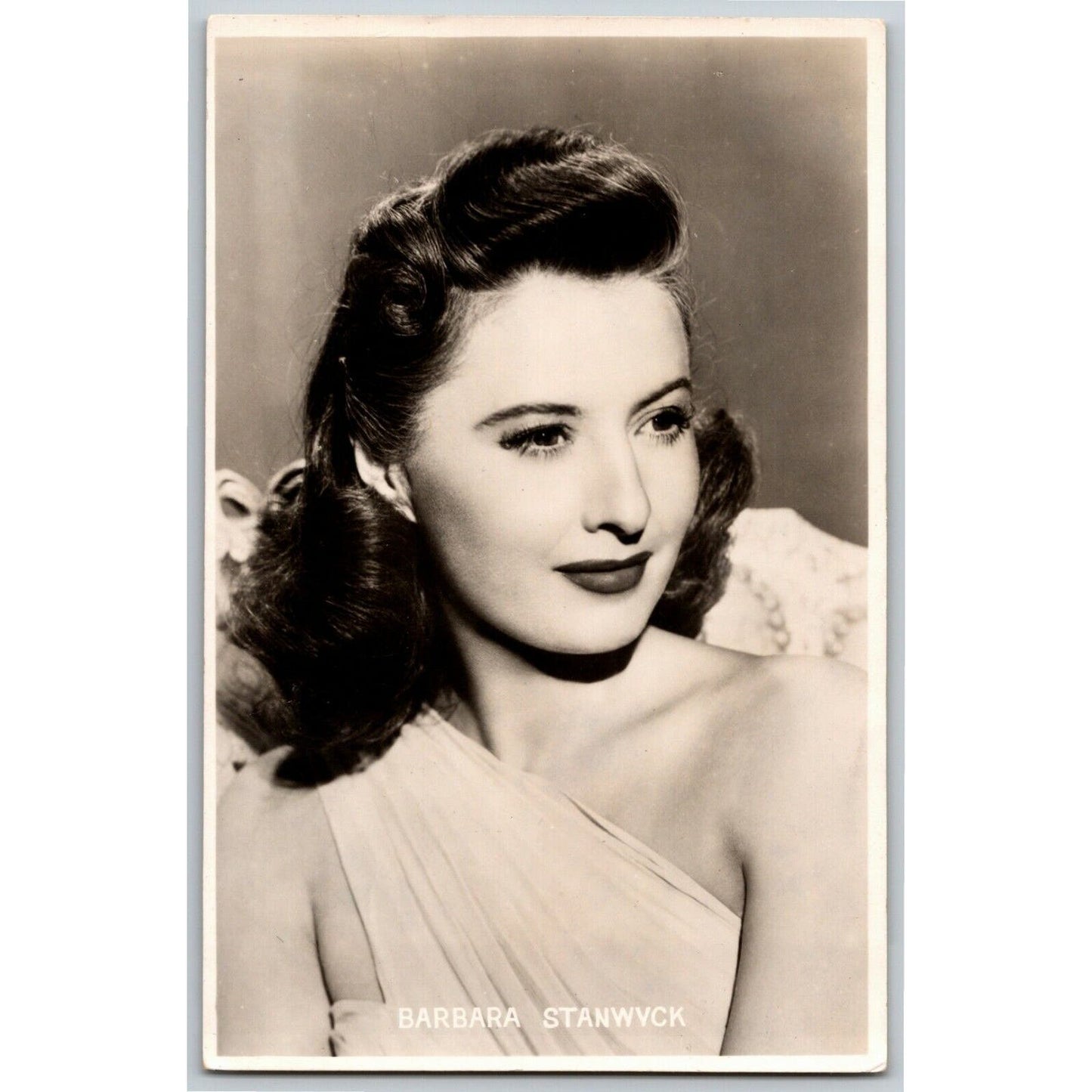 Barbara Stanwyck RPPC Postcard - Ken Prag Collection - VGC