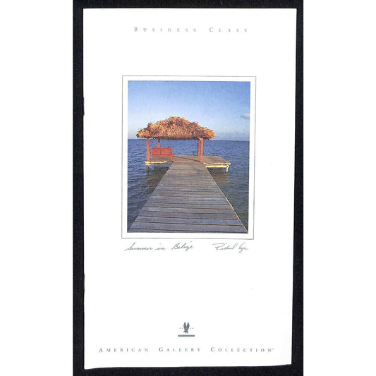 2003 American Airlines First Class Lunch, Entre & Wine Menu Richard Erye Photo