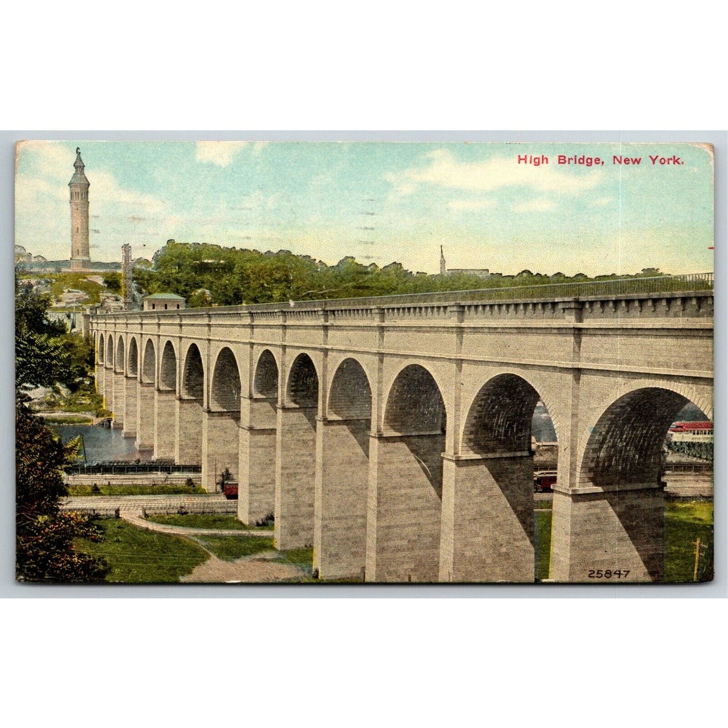 Vintage c1910 New York Postcard "High Bridge"