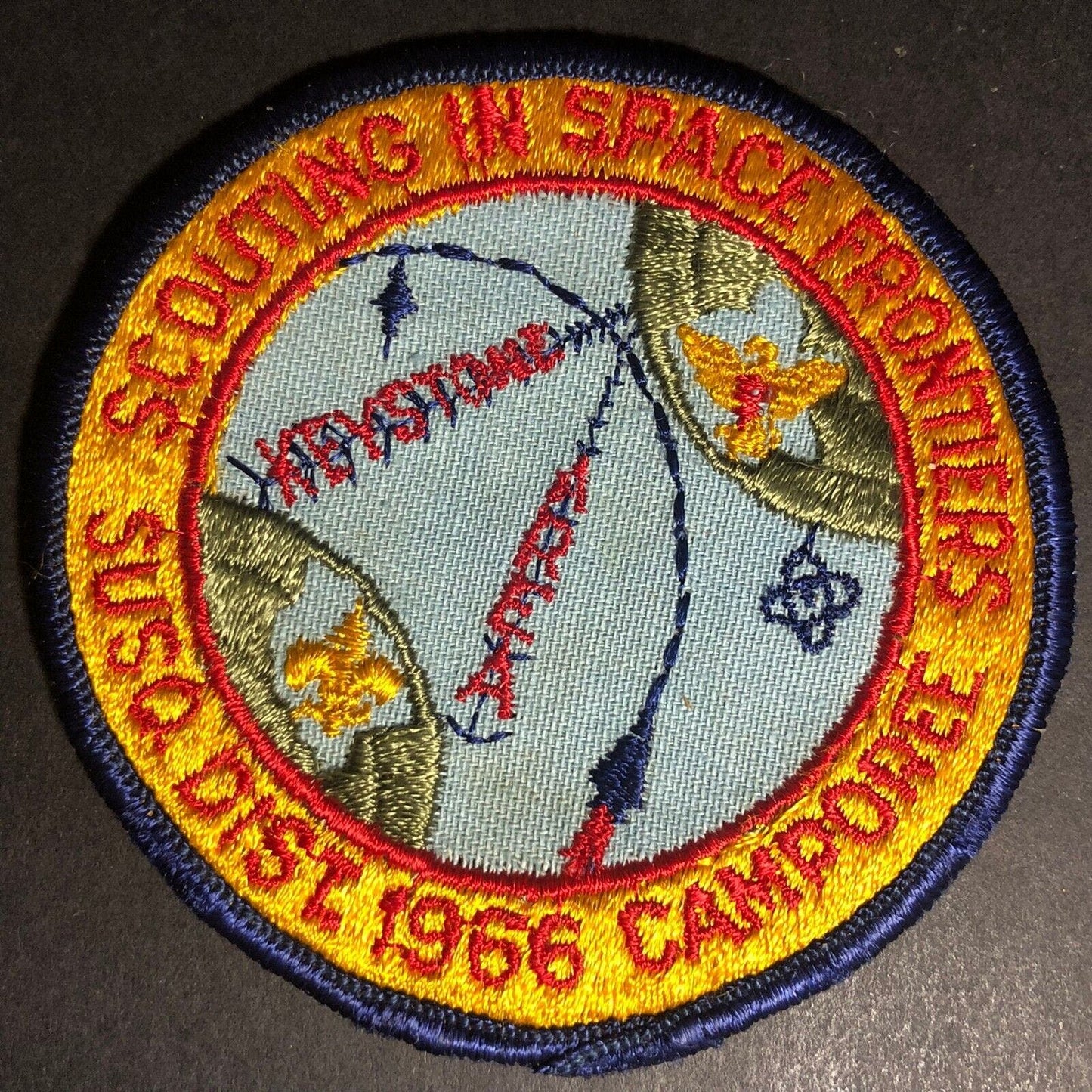 BSA "Scouting In Space" Susquehanna / Keystone Camporee Embroidered Patch 1966