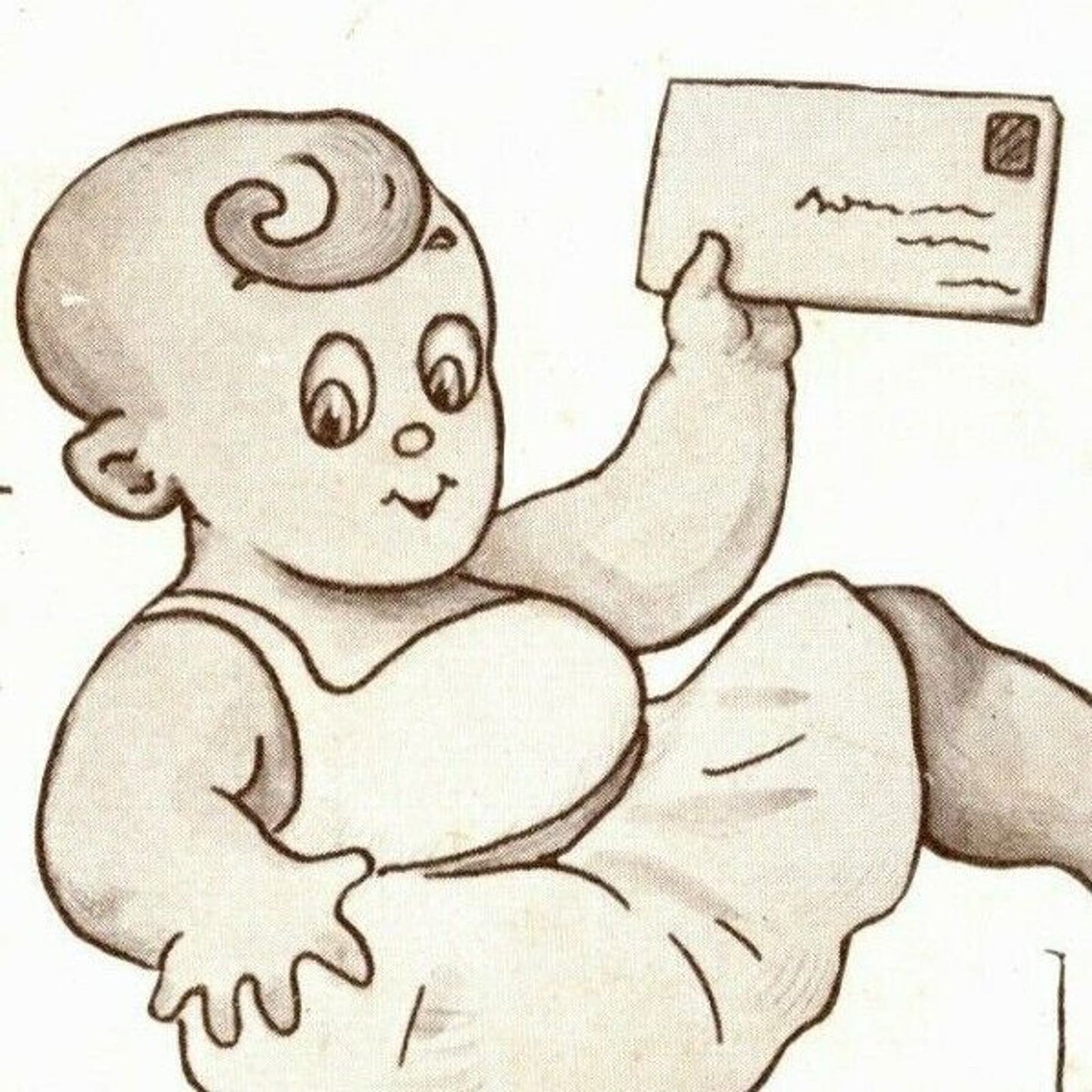 c1912 Cavally Kids "The Way I Feel" Dancing Baby & Dog Postcard Vintage