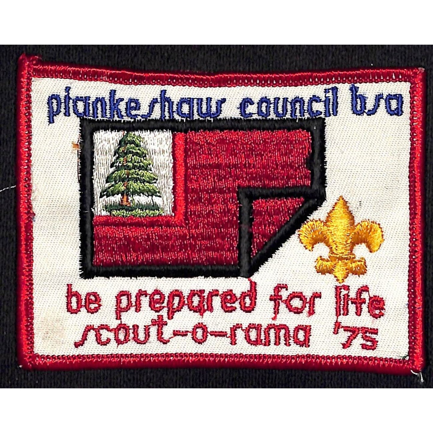 BSA Patch Scout-O-Rama Piankeshaw Council Tree Flag 1975 Boy Scouts NOS
