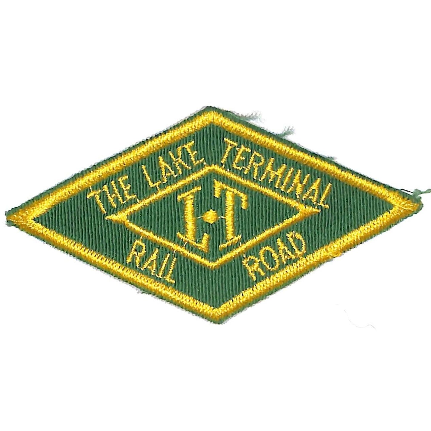 Lake Terminal Railroad Embroidered Cloth Patch NOS c1960's-70's 2" x 3 3/4"