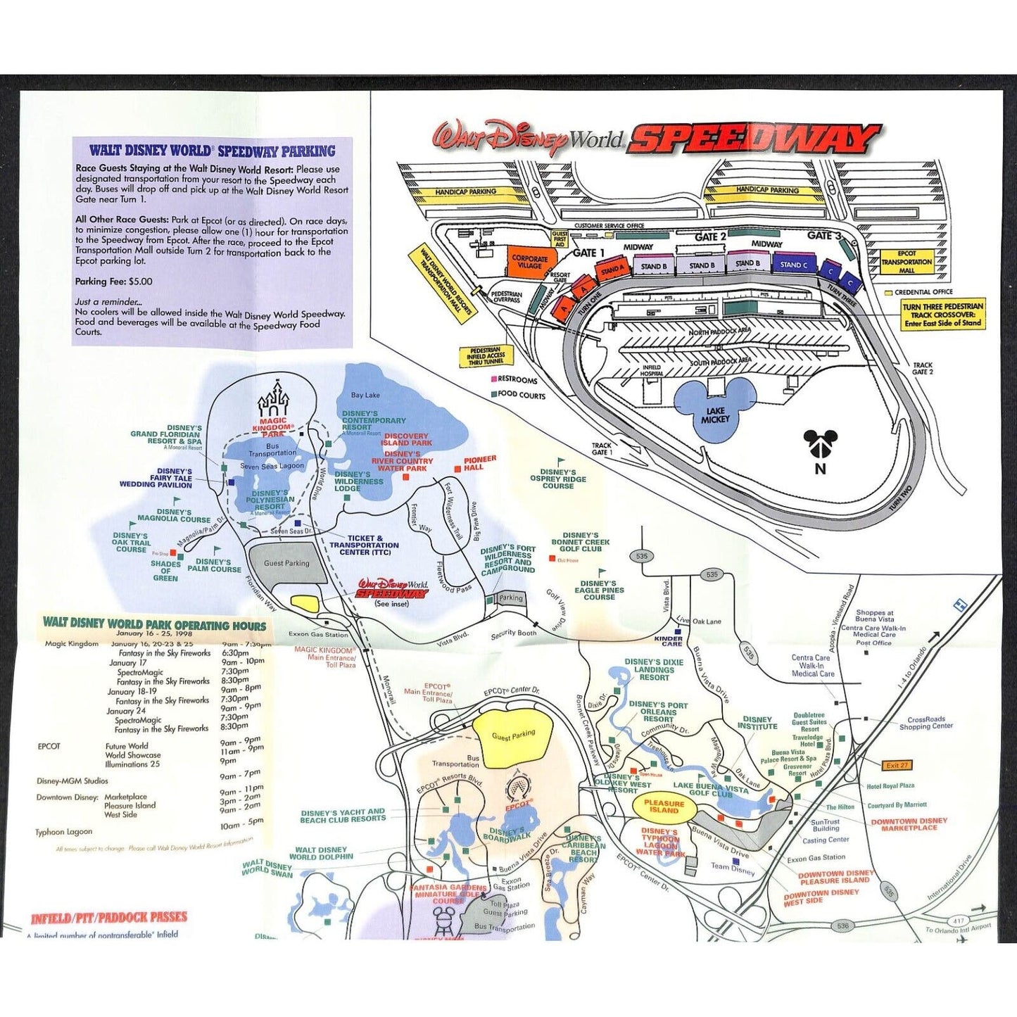 1998 Walt Disney World Speedway Indy 200 Spectator Guide VGC Scarce 500