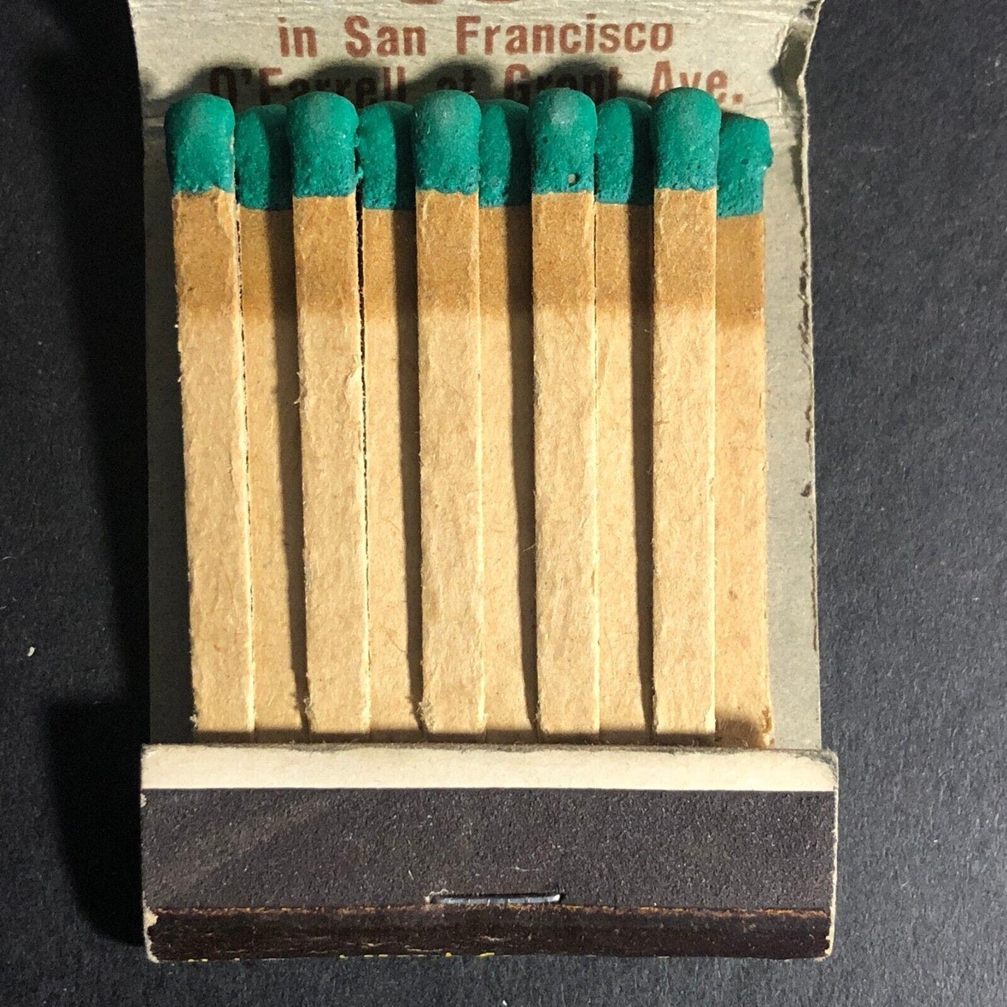 Villa Chartier San Francisco San Mateo Matchbook c1940's 20-Strike -1 VGC