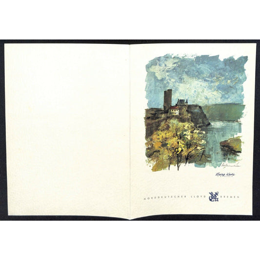 1964 North German Lloyd Bremen Cruise Line Lunch Menu Mar 15