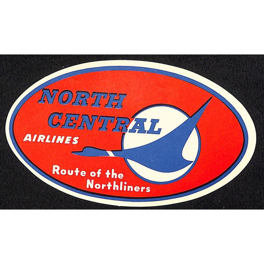 North Central Airlines (No Gum) Label c1952-60 w/ Flying Goose VGC