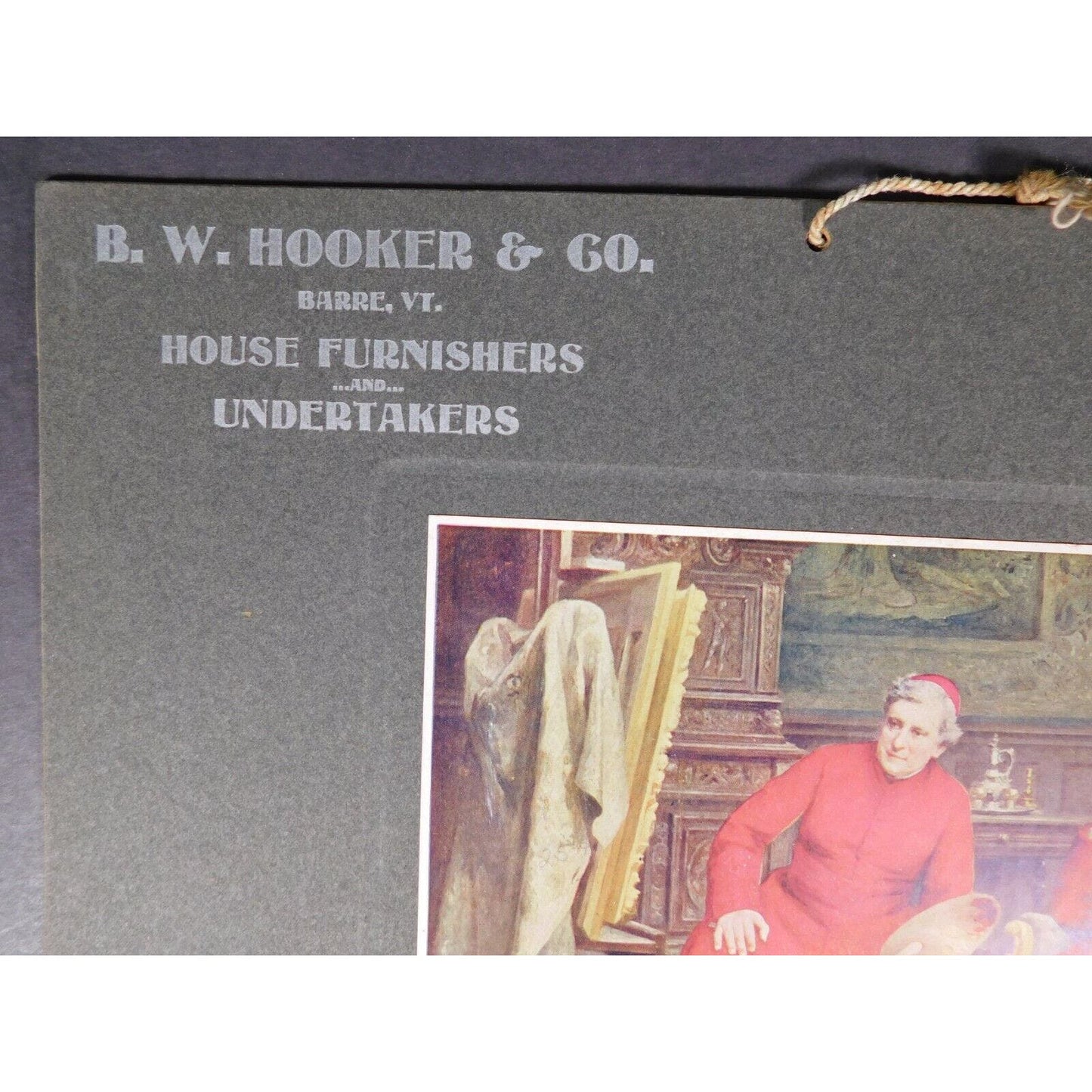 B. W. Hooker "House Furnishers & Undertakers" 1903 Calendar Barre Vermont