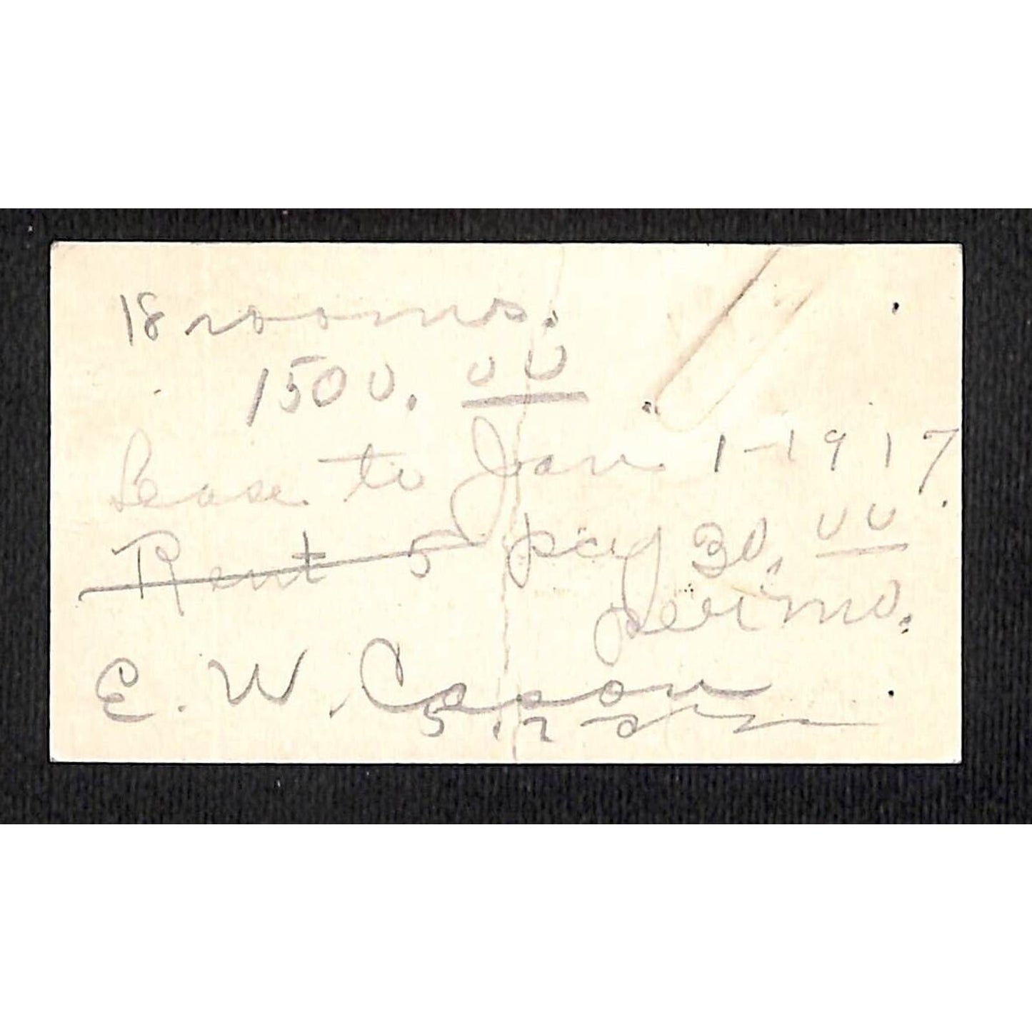 "The Panama" Transient (Hotel) c1917 Santa Monica Business Card