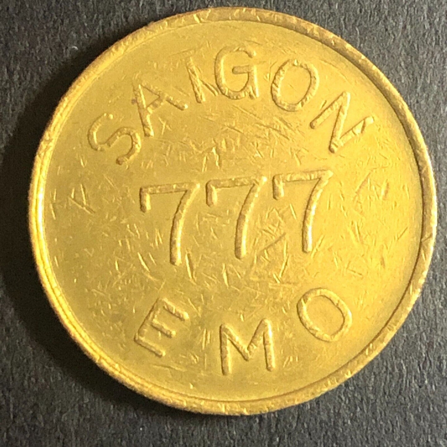 Vietnam Trade Token Saigon "777" EMO Enlisted Open Mess 21mm