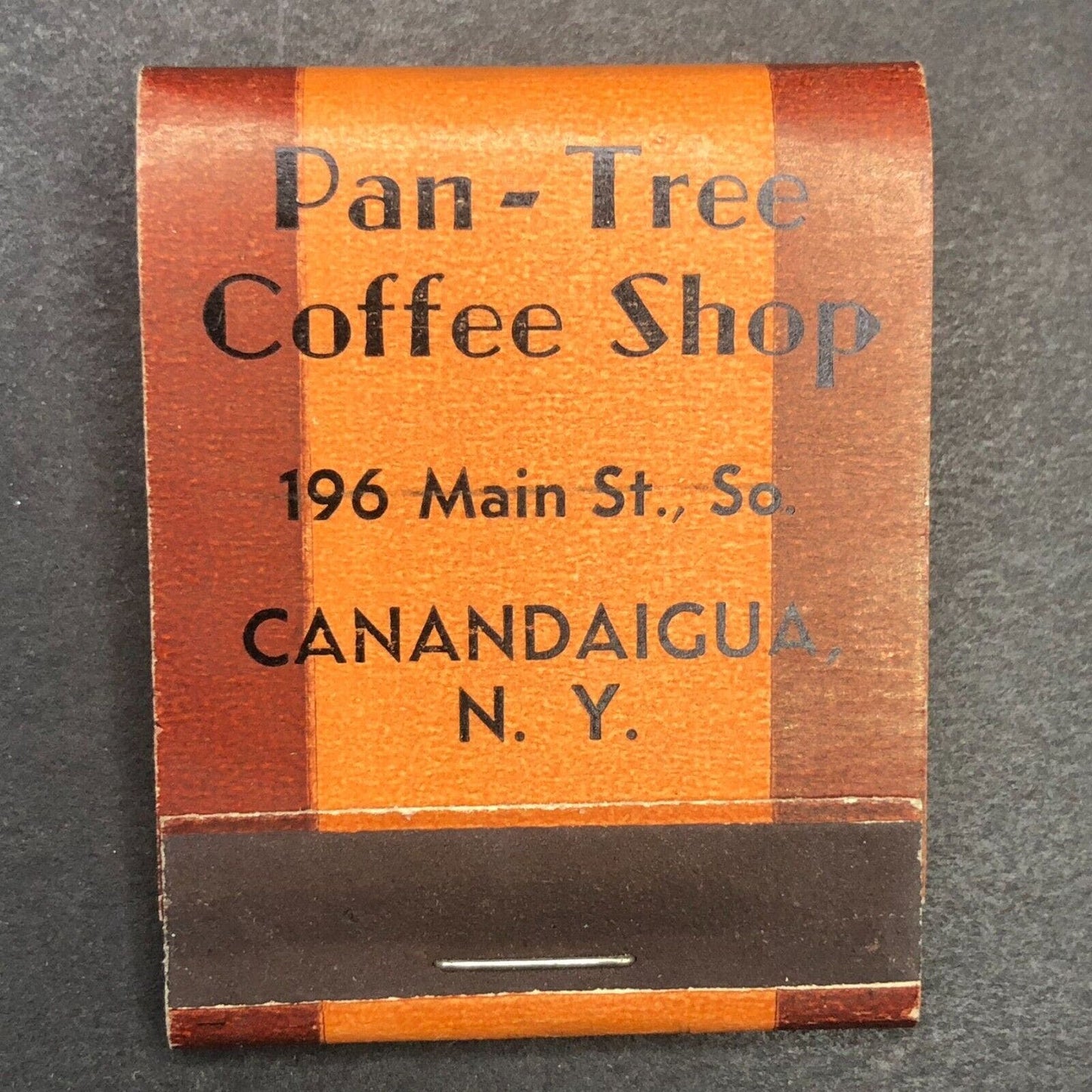 Canandaigua, NY Pan-Tree Coffee Shop Full Matchbook c1935-40's VGC Scarce