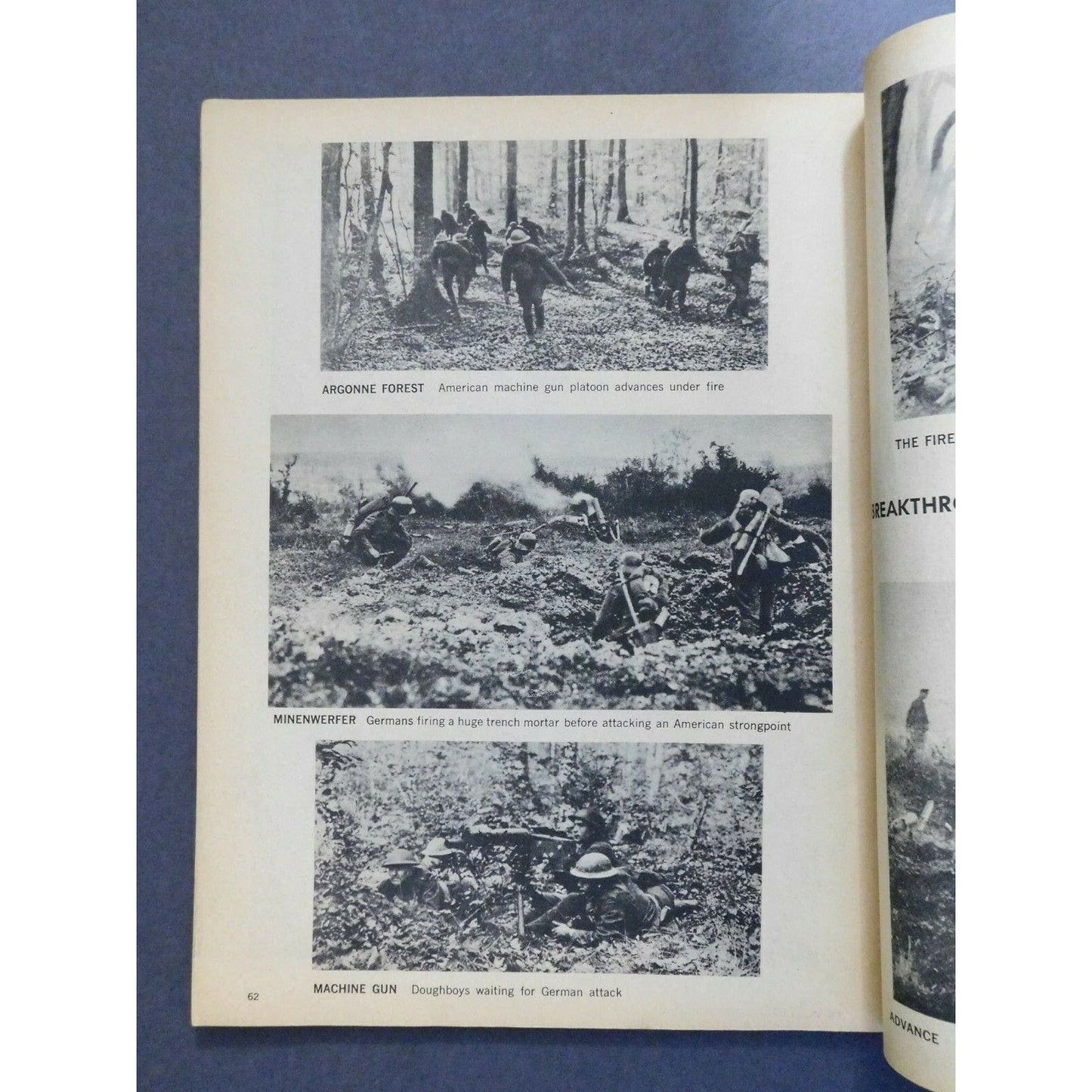 WWI Era c1963 "First World War" Many Trench Action Photos - Missing Cover 64pgs