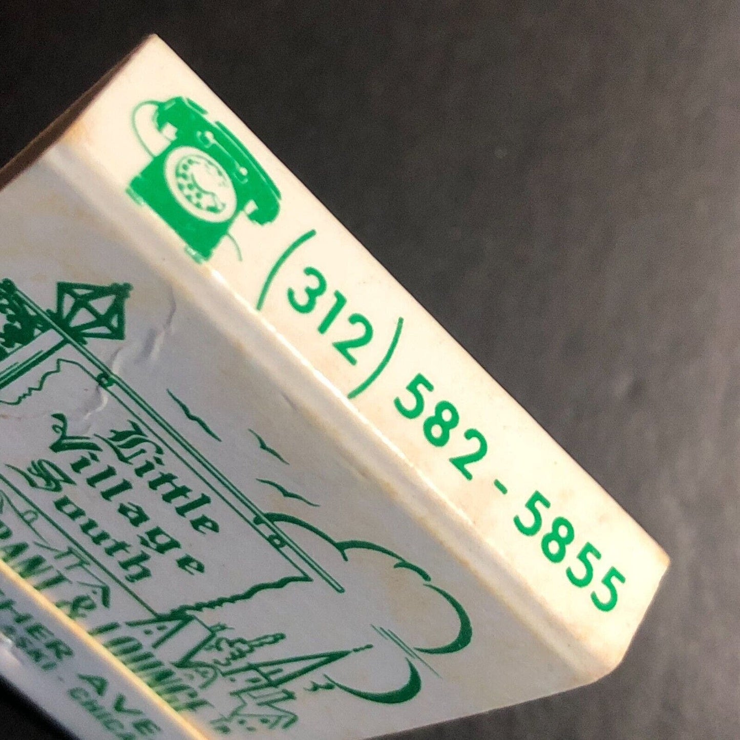 Little Village South Restaurant Czech-American Full Matchbook c1974-84 VGC