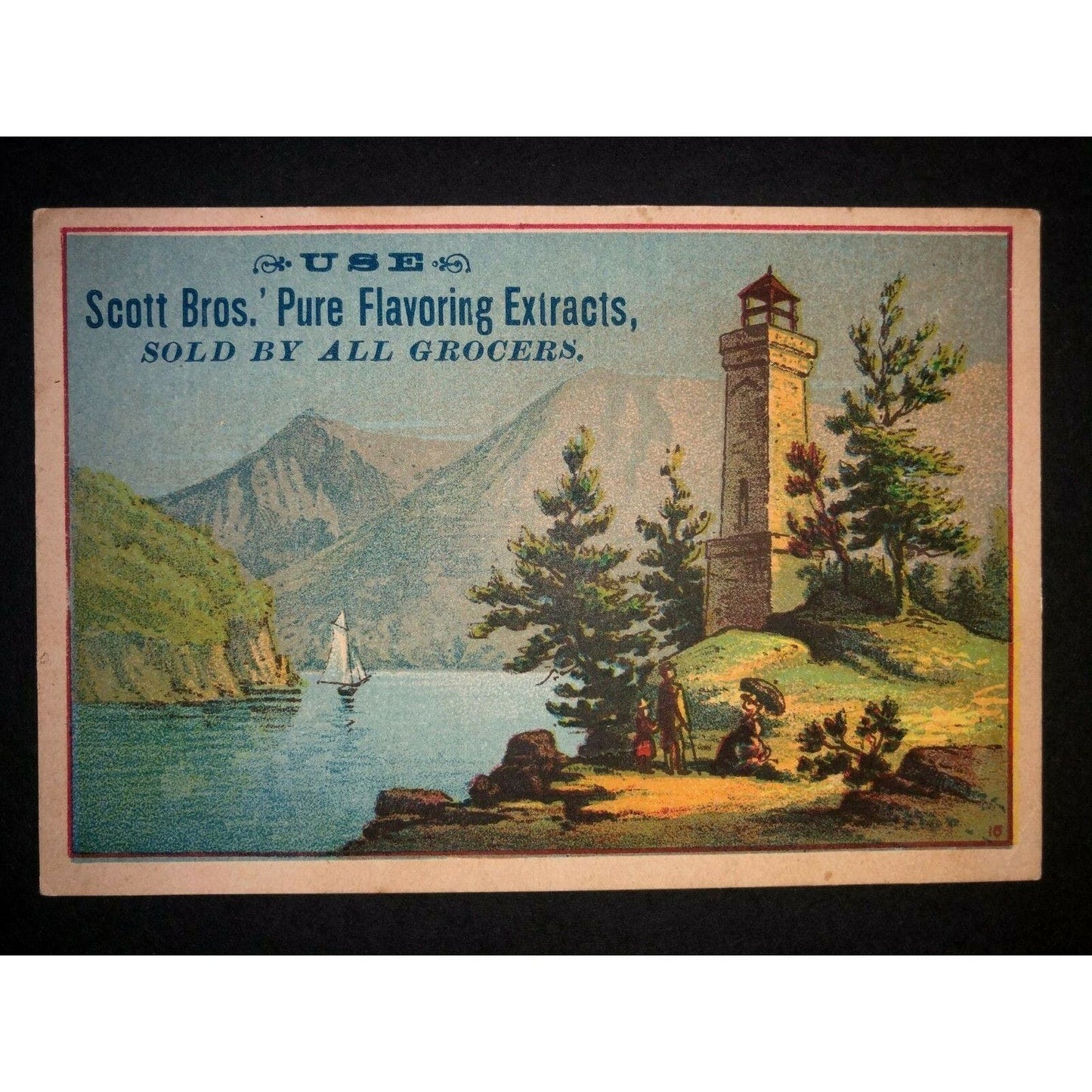 Victorian Advertising Trade Card - Scott Brothers Pure Flavoring Extracts